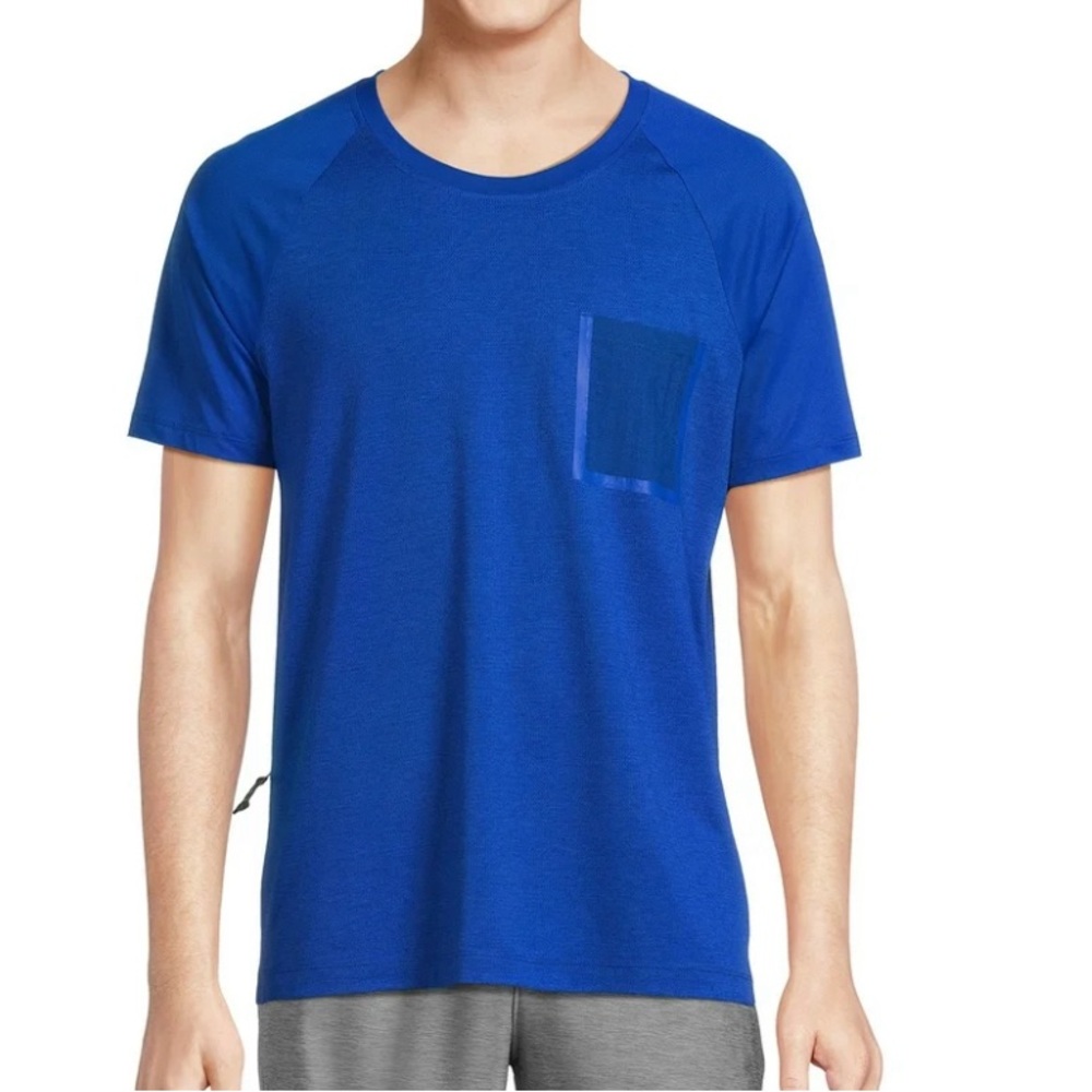 Size 2X Athletic Works Men’s Jacquard Pocket Tee With Short Sleeves